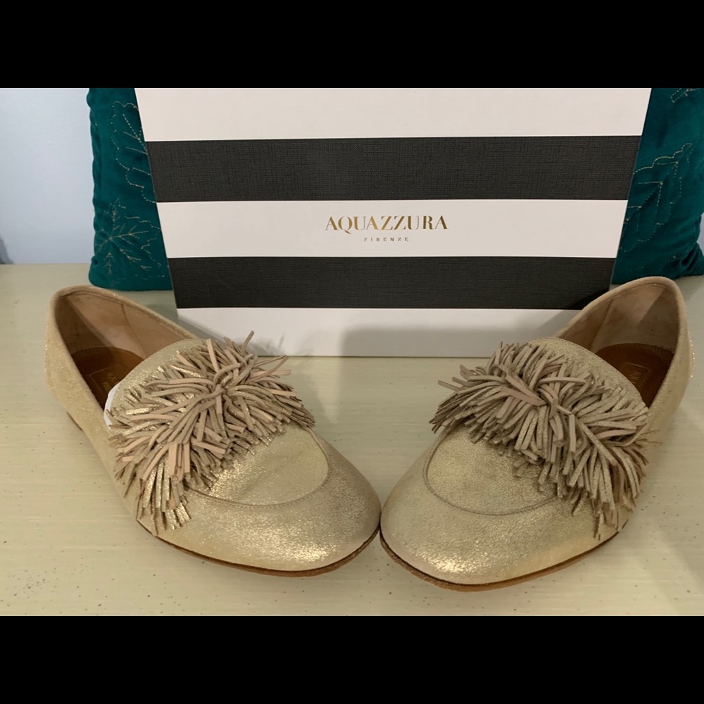 Aquazurra wild loafers - gold